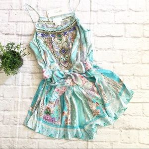 Camilla Shoestring Playsuit Garden State XS Romper